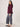 Heather Wineberry Long Blouson Sleeve Sweetheart Neck Knit Plus Size Top