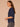 Heather Midnight Elbow Blouson Puff Sleeve Mandarin Collar V-neck Smocking Pintuck Shirttail Hem Plus Size Knit Top