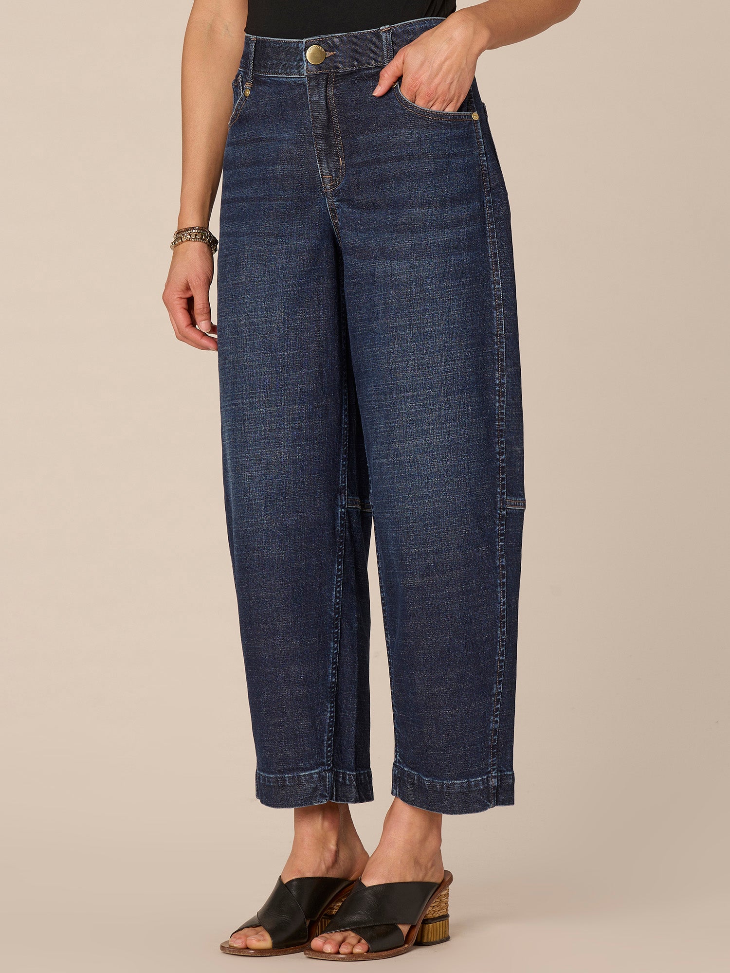 Jeans De Pierna Recta Democracy Para Mujer Talla Grande - Tecnología AB Solution, Cintura Elástica, Moldea La Figura