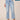 Light Blue Artisanal Denim Absolution High Rise Scattered Rhinestone Detail Round Up Yoke Boyfriend Plus Size Jean