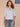 Winter Sky Elbow Roll Cuff Sleeve Round Split V-Neck Surplus Shirttail Hem Plus Size Knit Top