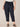 Navy Skyrise Paper Bag Waist Embroidered Self Tie Barrel Leg Buttoned Pocket Roll Cuff Plus Size Pant