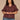 Cherry Chocolate Short Bubble Sleeve Embroidered Placket Spliced V-Neck Plus Size Woven Top