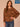 Brown Multi Print Long Seamless Batwing Sleeve Boat Neck Abstract Print Shirttail Hem Plus Size Knit Top