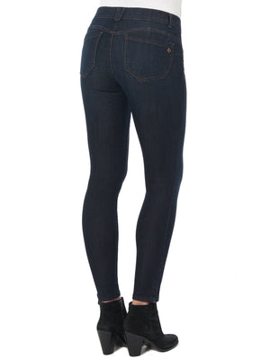 Stretch Dark Indigo Denim "Ab"solution Booty Lift Jeggings 32" Inseam Long Tall Skinny Jeans