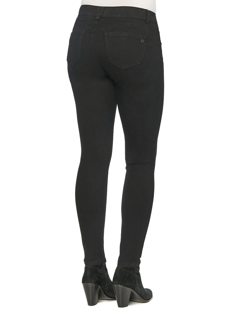 Black Stretch Denim "Ab"solution 34 Inch Long Inseam Booty Lift Tall skinny Jegging Jeans