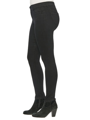 Plus Size Black High-Rise Destructed Jeggings - Tall Inseam