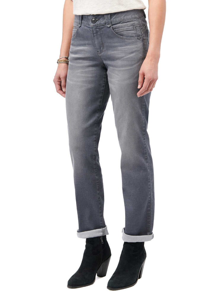"Ab"solution Grey Denim Booty Lift Straight Leg Jeans 
