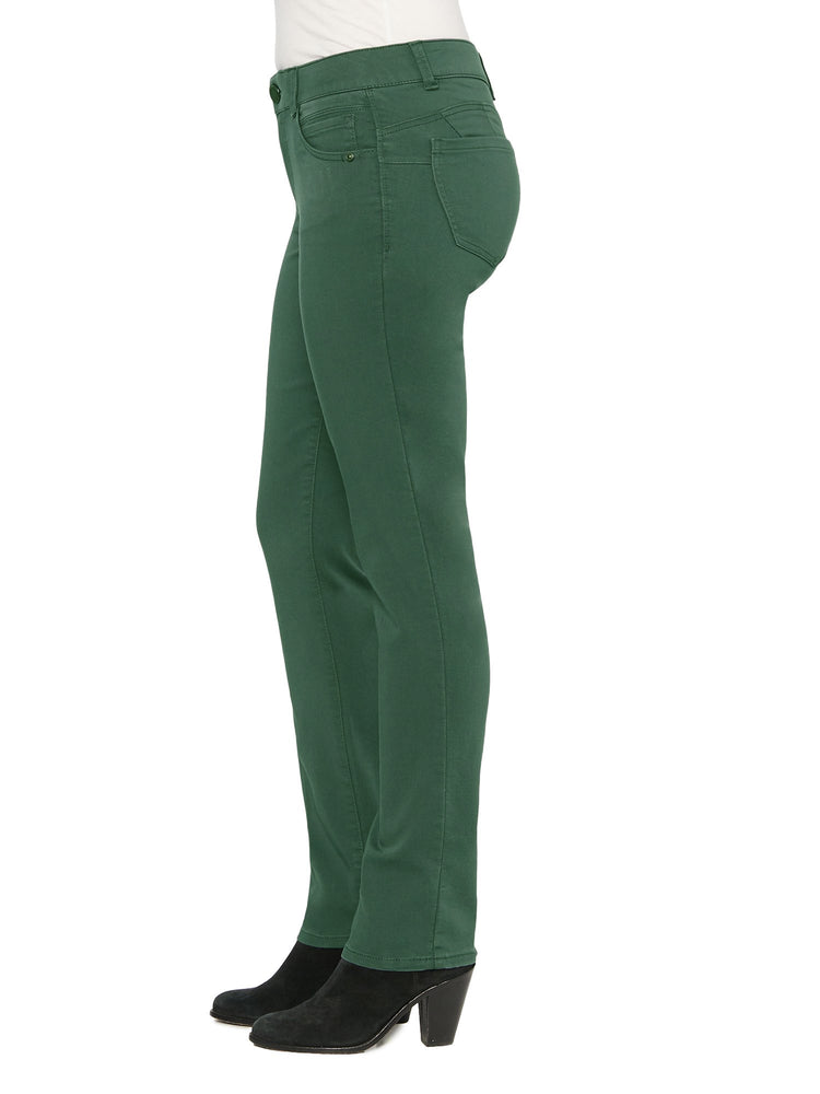 "Ab"solution Booty Lift Straight Leg Colored Jeans Stretch Tekking Green