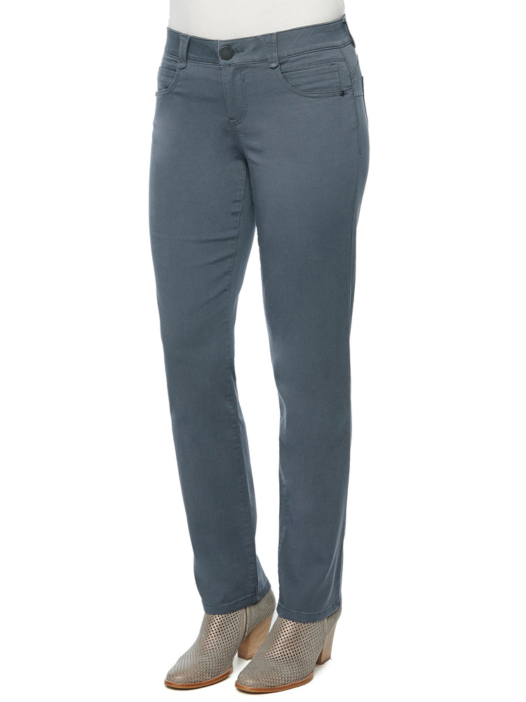 
            
                Load image into Gallery viewer, Shadow Grey &amp;quot;Ab&amp;quot;solution Colored Straight Leg Booty Lift Jeans
            
        
