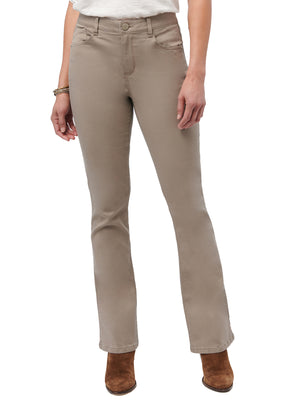 Moonrock Taupe "Ab"solution Colored High Rise Itty Bitty Boot Jeans