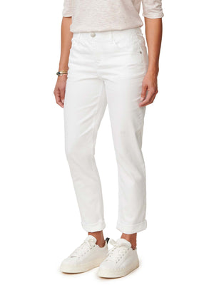 
            
                Load image into Gallery viewer, &amp;quot;Ab&amp;quot;solution White Denim Girlfriend Jeans
            
        