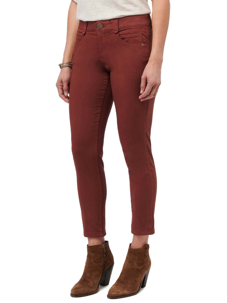 
            
                Load image into Gallery viewer, &amp;quot;Ab&amp;quot;solution Booty Lift Ankle Length Stretch Colored Jeggings burnt henna copper skinny jeans
            
        