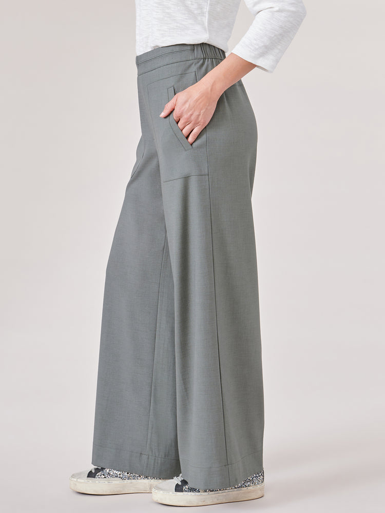 Missy Empire TAILORED SLOUCHY WIDE LEG TROUSER  Trousers  grey   Zalandocouk