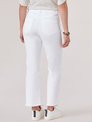 
            
                Load image into Gallery viewer, &amp;quot;Ab&amp;quot;solution White Denim High Rise Cropped Barely Boot
            
        
