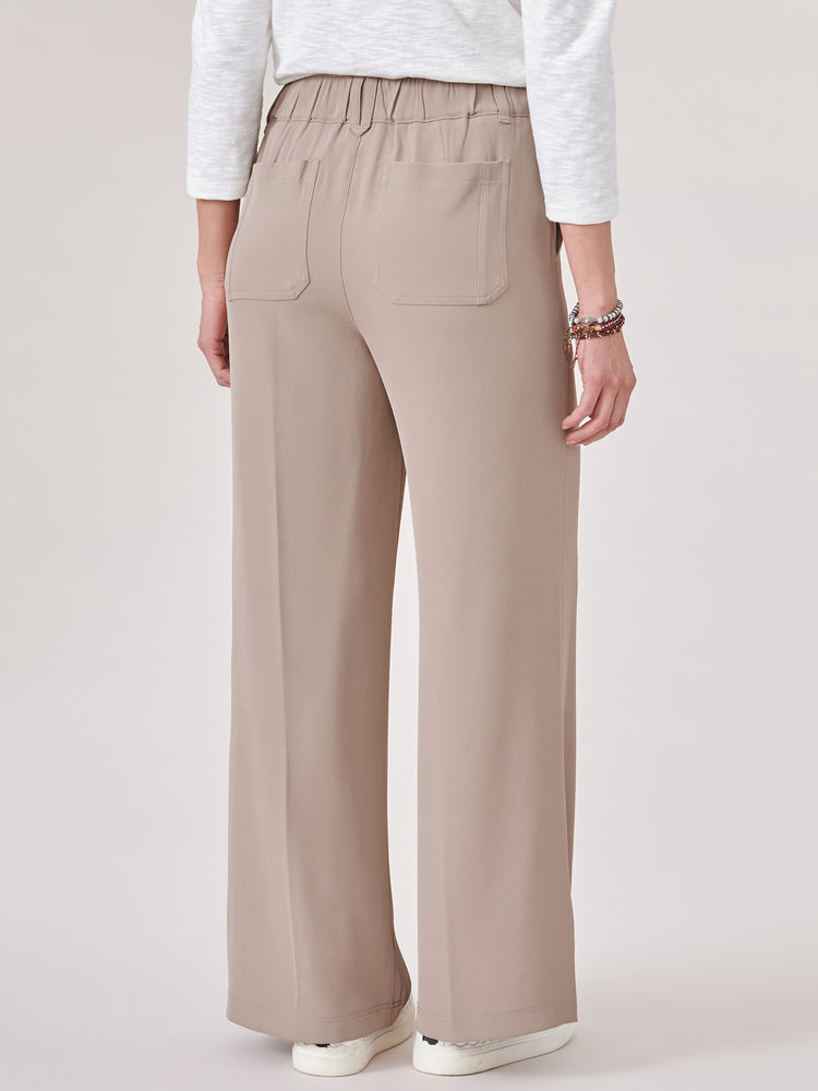 
            
                Load image into Gallery viewer, Moonrock Taupe &amp;quot;Ab&amp;quot;leisure High Rise Tie Waist  Wide Leg Utility Pants
            
        