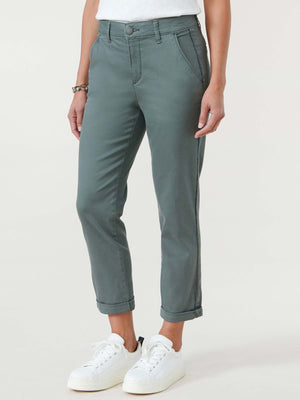 
            
                Load image into Gallery viewer, Absolution Thyme Green High Rise Roll Cuff Chino Trouser
            
        