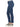 Stretch Indigo Blue Distressed Denim "Ab"solution High Rise Slim Straight Leg Jeans