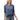 Ruched Elbow Puff Sleeve Scoop Neck Heather Navy Blue Knit Tee Shirt