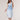 Light Powder Blue Sleeveless Ruched Neck Smocked Waist Faded Dye Woven Dress