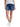 Absolution Stretch Blue Denim High Rise Raw Hem Side Slit Distressed 4 Inch Inseam Shorts