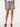 Moonrock Taupe White Striped Skyrise Self Tie Paper Bag Waist Fray Hem Striped Short