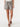 Moonrock Taupe White Striped Skyrise Self Tie Paper Bag Waist Fray Hem Striped Short