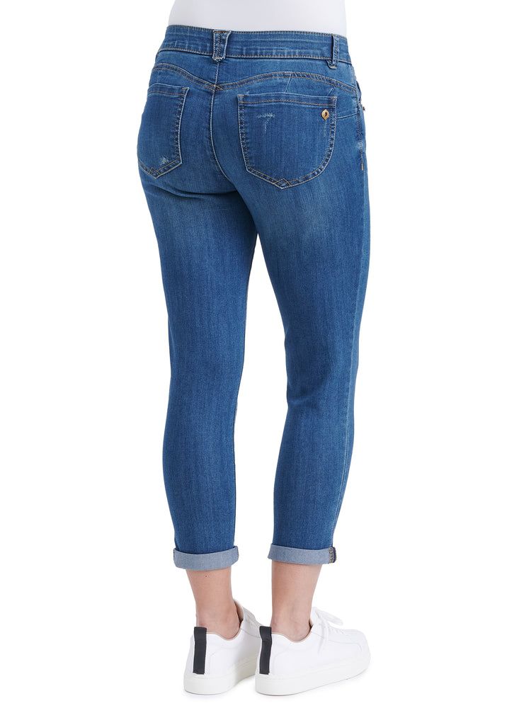 
            
                Load image into Gallery viewer, Absolution Blue Denim Petite Ankle Skimmer Jeans
            
        