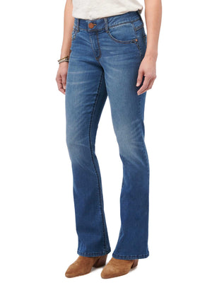 
            
                Load image into Gallery viewer, &amp;quot;Ab&amp;quot;solution Blue Denim Petite Itty Bitty Boot Jeans
            
        