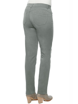 Laurel Wreath Green "Ab"solution Colored Petite Booty Lift Straight Leg Jeans