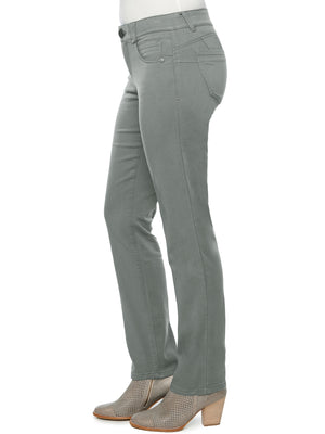 Laurel Wreath Green "Ab"solution Colored Petite Booty Lift Straight Leg Jeans