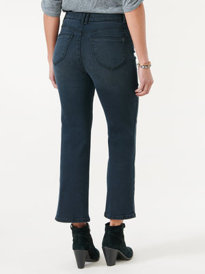 
            
                Load image into Gallery viewer, &amp;quot;Ab&amp;quot;solution Washed Black Denim High Rise Crop Barely Boot Petite Jeans
            
        