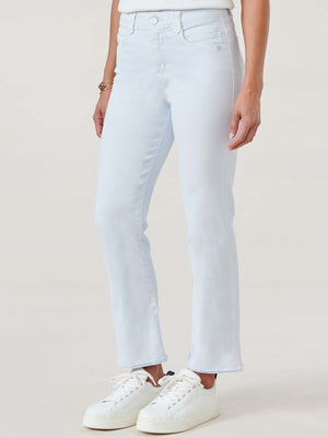 
            
                Load image into Gallery viewer, Icy Blue &amp;quot;Ab&amp;quot;solution High Rise Reverse Fray Hem Petite Booty Lift Itty Bitty Flare Jean
            
        