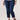 "Ab"solution High Rise Slim Straight Fray Hem Plus Size Indigo Denim Jeans