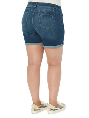 "Ab"solution Blue Denim Plus Size Shorts 