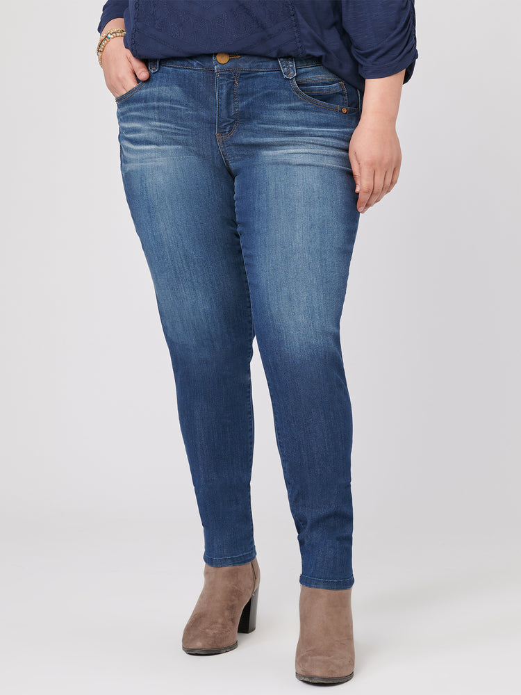 Absolution Plus Size Booty Lift Blue Jeggings Stretch Denim Skinny Jegging Jeans