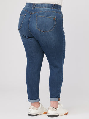 
            
                Load image into Gallery viewer, &amp;quot;Ab&amp;quot;solution Indigo Denim Ankle Skimmer Plus Size Jeans
            
        