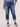 "Ab"solution High Rise Blue Distressed Plus Size Cuffed Boyfriend Jean