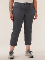 Shadow Grey "Ab"solution Skyrise Roll Cuff Booty Lift Plus Size Utility Pant