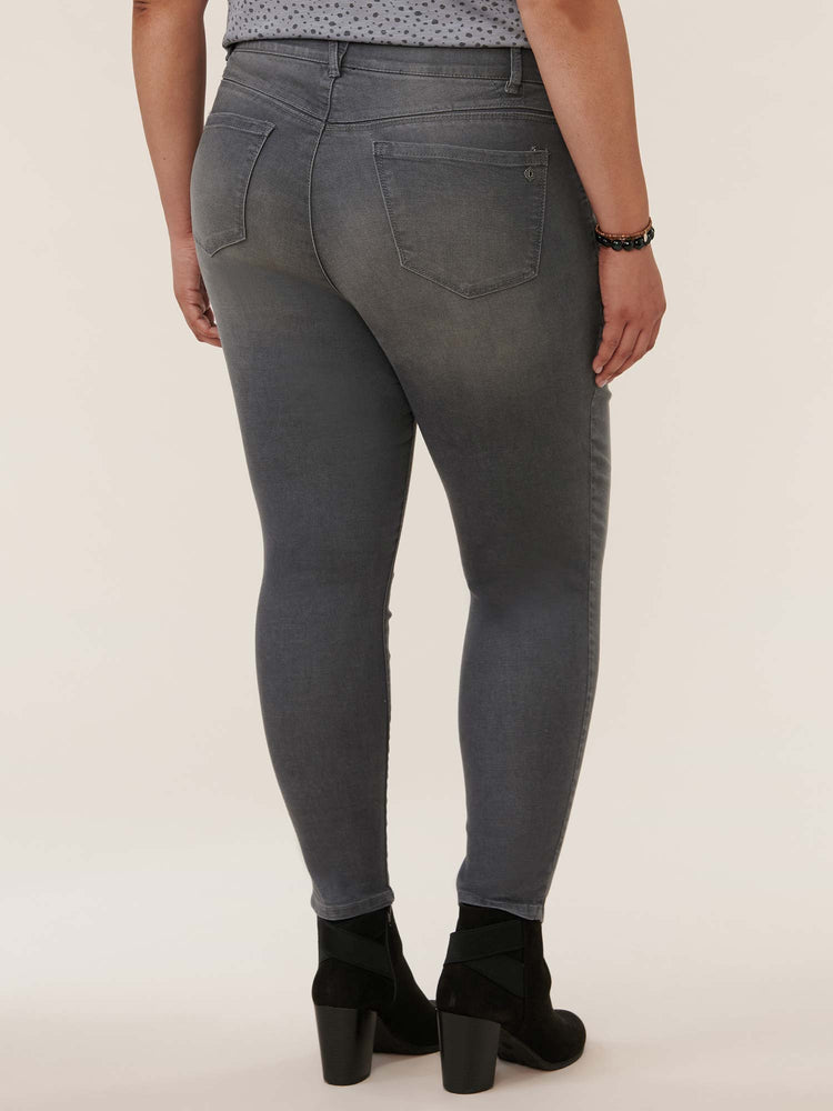 
            
                Load image into Gallery viewer, Modern &amp;quot;Ab&amp;quot;solution High Rise Ankle Length Stretch Luxe Grey Denim Plus Size Skinny Jeans
            
        