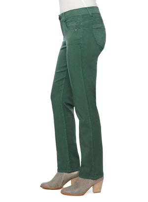 Absolution Plus Size Straight Leg Butt Lift Jeans Tekking Green