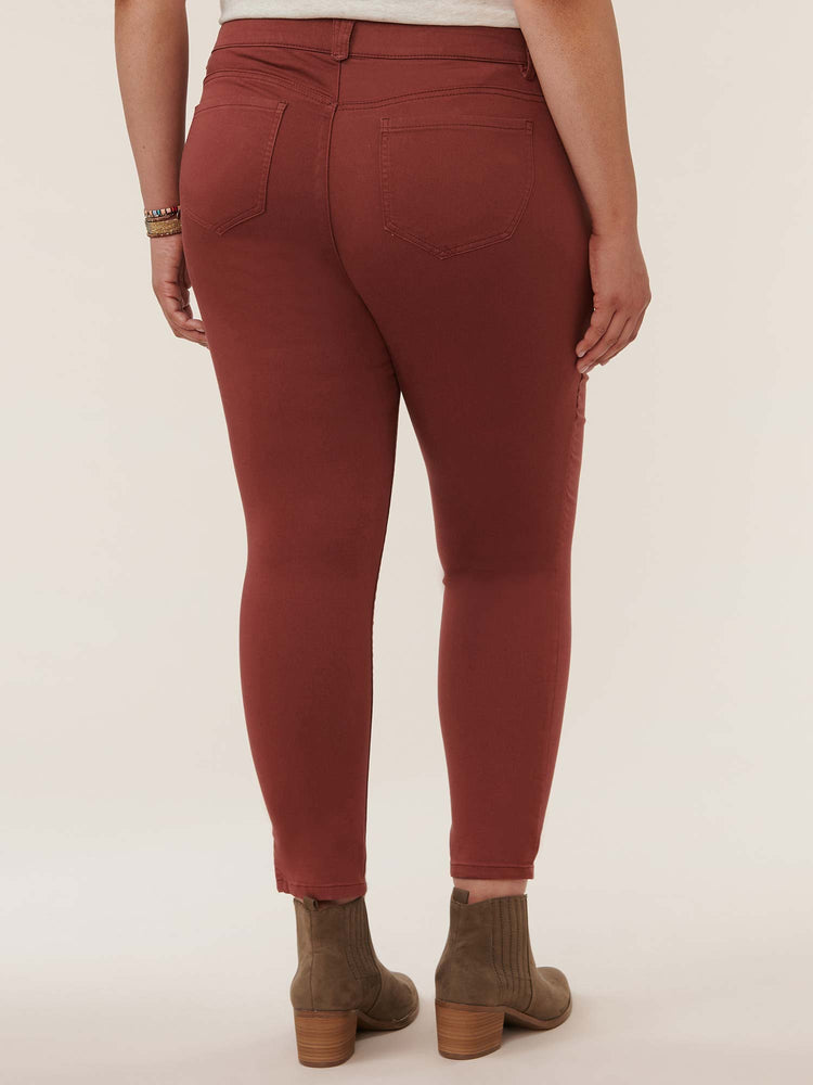 
            
                Load image into Gallery viewer, &amp;quot;Ab&amp;quot;solution Ankle Length Plus Size Colored Jegging Burnt Henna Copper
            
        
