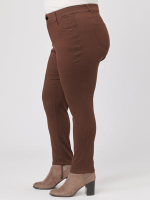 "Ab"solution Ankle Length Plus Size Colored Jegging Cold Brew