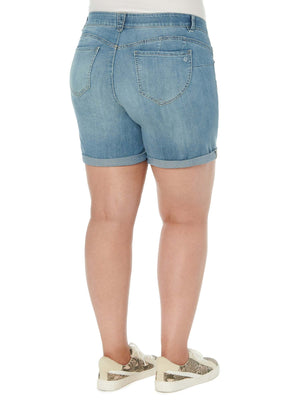 
            
                Load image into Gallery viewer, &amp;quot;Ab&amp;quot;solution Light Blue 7&amp;quot; Inseam Plus Size Shorts
            
        