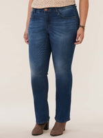 "Ab"solution Artisanal Blue Denim Plus Size Itty Bitty Boot Jeans