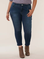 "Ab"solution Blue Artisanal Denim High Rise Ankle Length Skinny Jeans