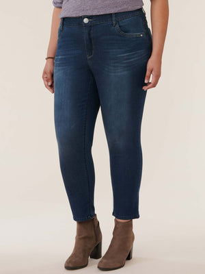 
            
                Load image into Gallery viewer, &amp;quot;Ab&amp;quot;solution Blue Artisanal Denim High Rise Ankle Length Skinny Jeans
            
        