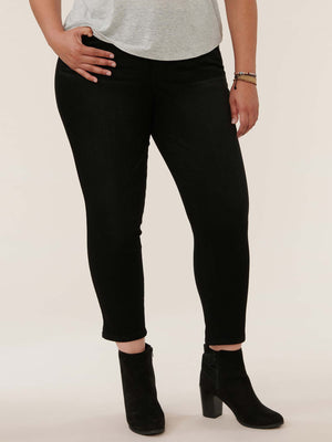 
            
                Load image into Gallery viewer, &amp;quot;Ab&amp;quot;solution Black Denim Plus Size High Rise Skinny Jeans 
            
        