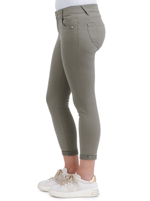
            
                Load image into Gallery viewer, Laurel Oak Green &amp;quot;Ab&amp;quot;solution Colored Booty Lift Plus Size Ankle Skimmer Pants
            
        