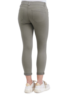
            
                Load image into Gallery viewer, Laurel Oak Green &amp;quot;Ab&amp;quot;solution Colored Booty Lift Plus Size Ankle Skimmer Pants
            
        